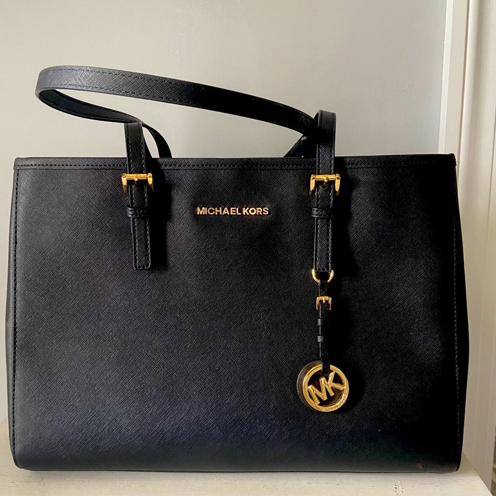 MICHAEL KORS Jet Set Travel Large Tote Bag, black